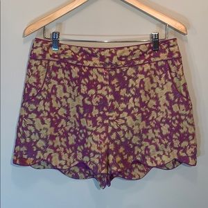 Darling brand Purple Scallop Shorts